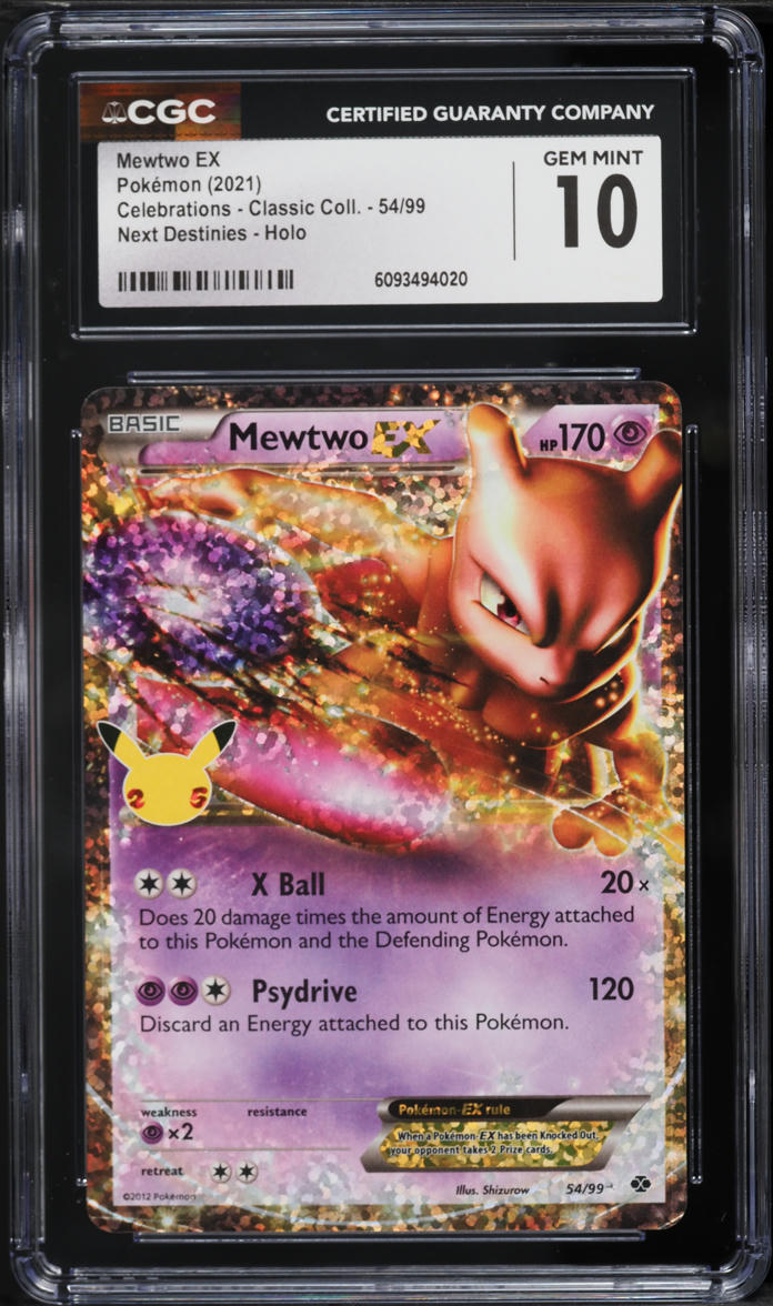 2021 Pokemon Sword & Shield Celebrations Classic Collection Holo Mewtwo ...