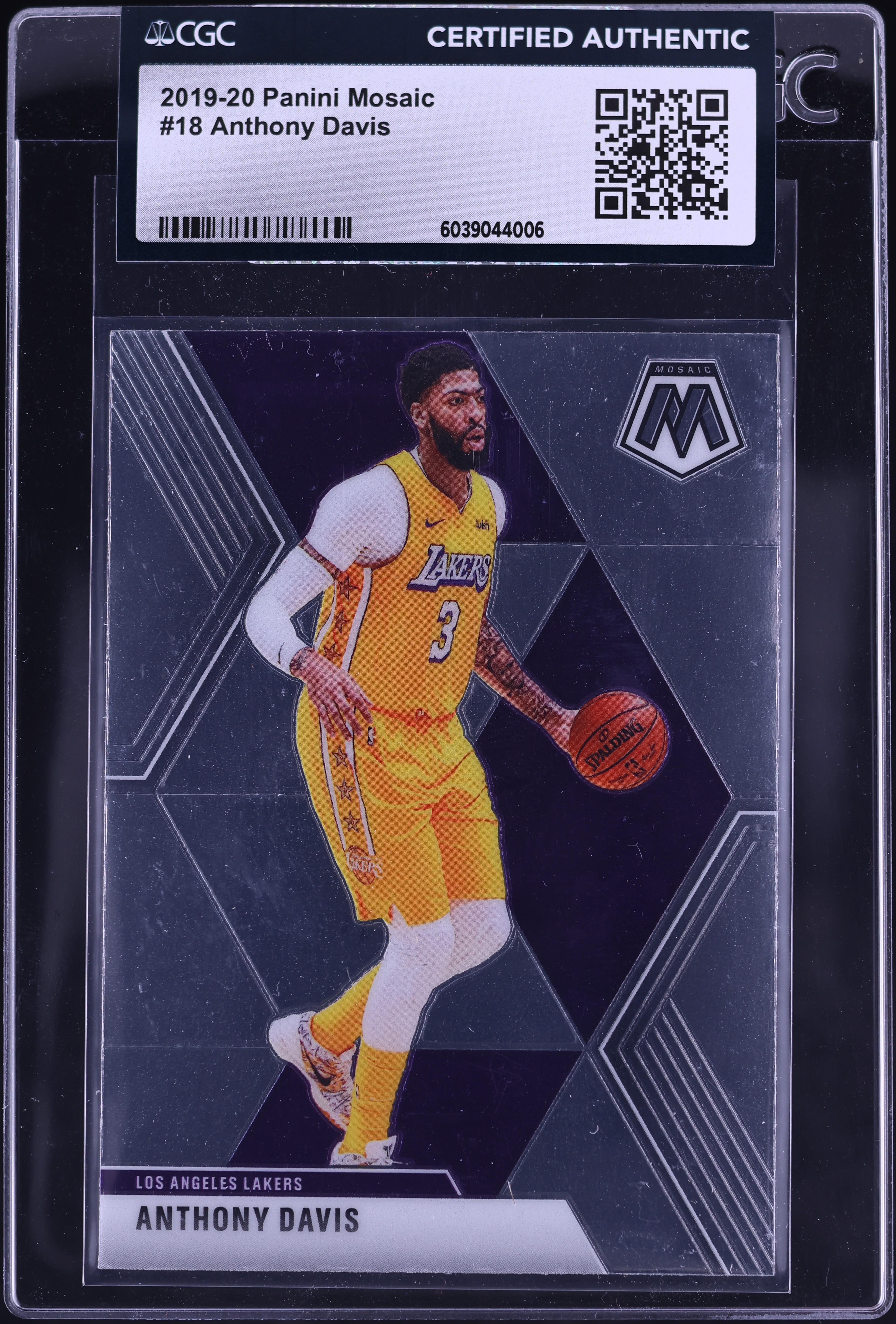 2019 Panini Mosaic Anthony Davis #18 CGC AUTH on Fanatics