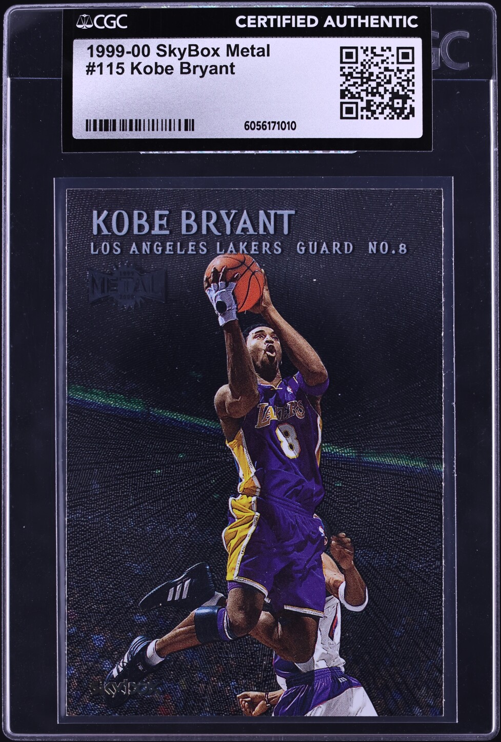 1999 Metal Basketball Kobe Bryant #115 CGC AUTH