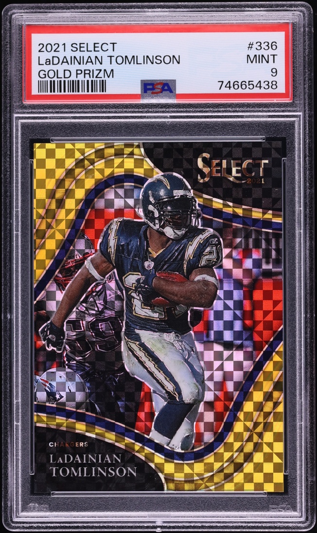 2021 Select Field Level Gold Prizm LaDainian Tomlinson /10 #336 PSA 9 MINT