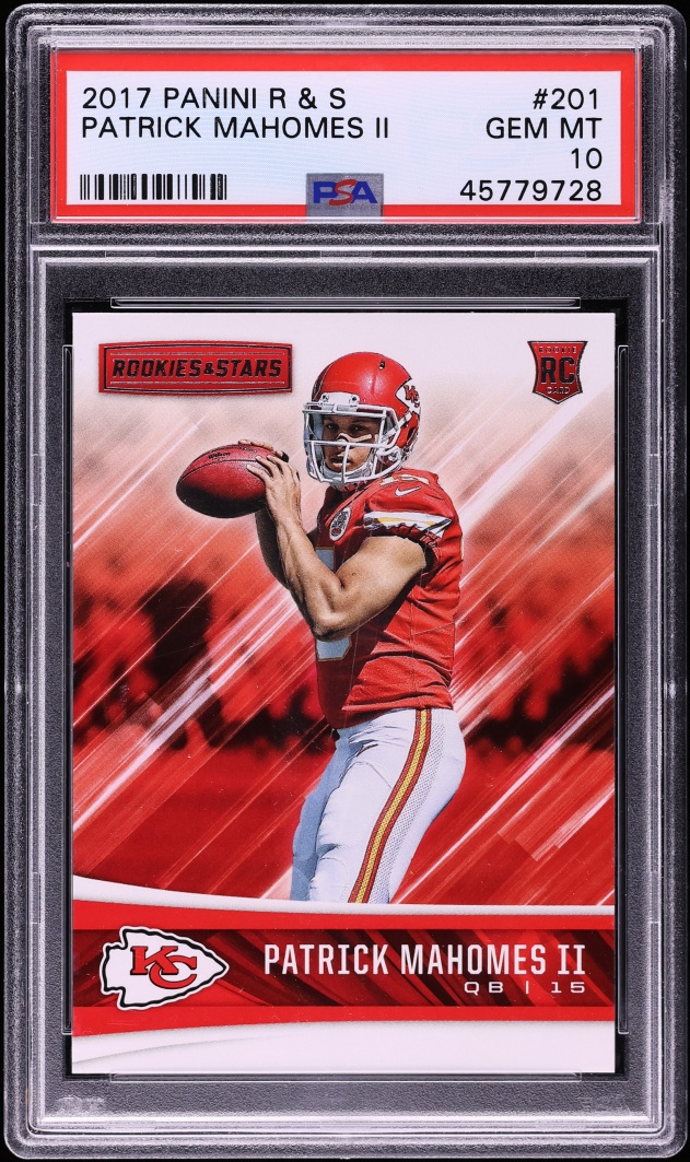 2017 Panini Rookies & Stars Patrick Mahomes II ROOKIE #201 PSA 10 GEM MINT