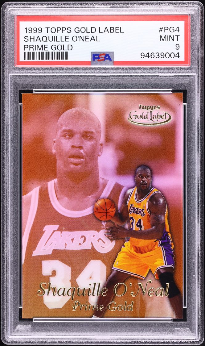 1999 Topps Gold Label Prime Shaquille O'Neal #PG4 PSA 9 MINT - Photo 1