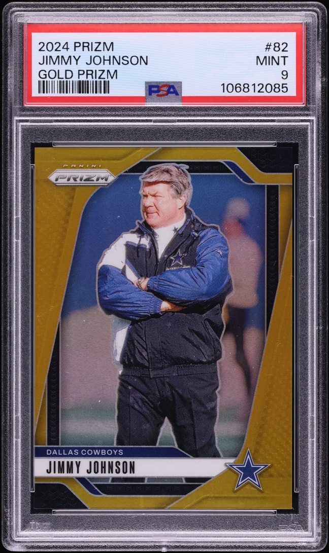 2024 Panini Prizm Gold Jimmy Johnson /10 #82 PSA 9 MINT - Photo 1
