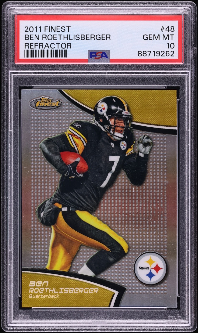 2011 Finest Refractor Ben Roethlisberger #48 PSA 10 GEM MINT - Photo 1