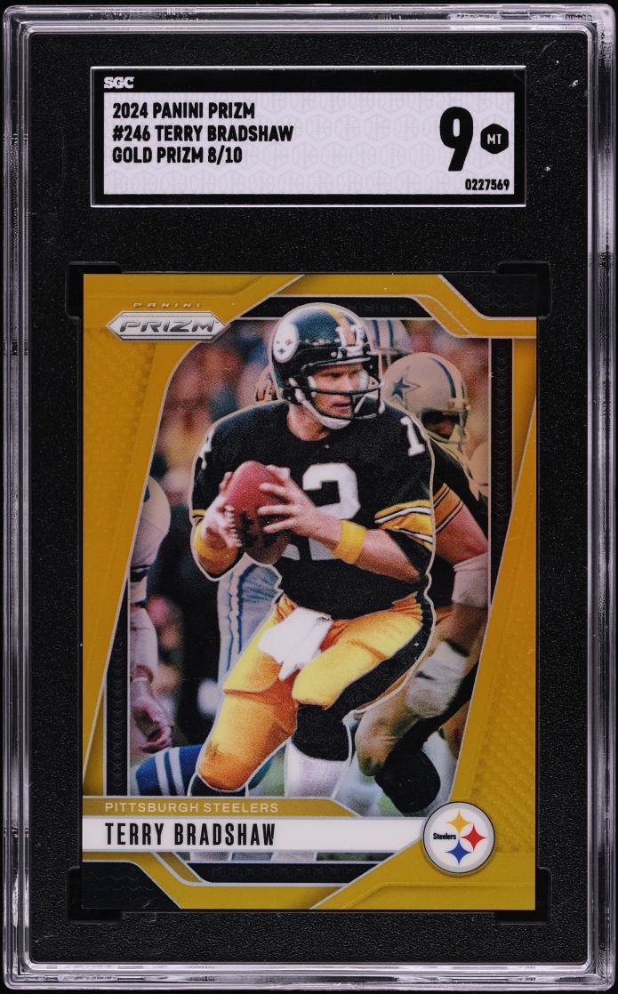2024 Panini Prizm Gold Terry Bradshaw /10 #246 SGC 9 MINT - Photo 1