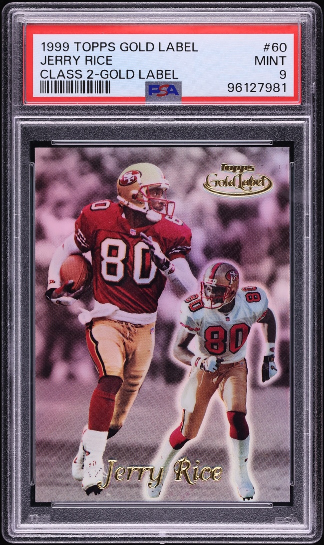 1999 Topps Gold Label Class 2 Jerry Rice #60 PSA 9 MINT - Photo 1