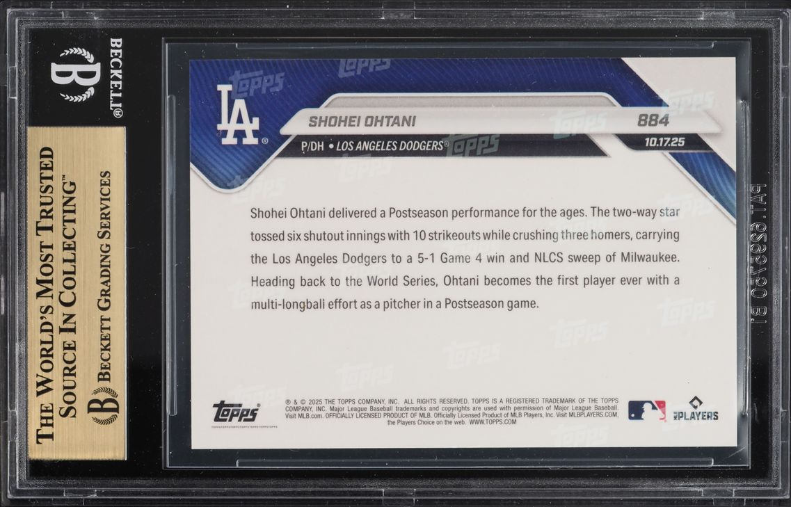 2025 Topps Now Shohei Ohtani #884 BGS 10 PRISTINE