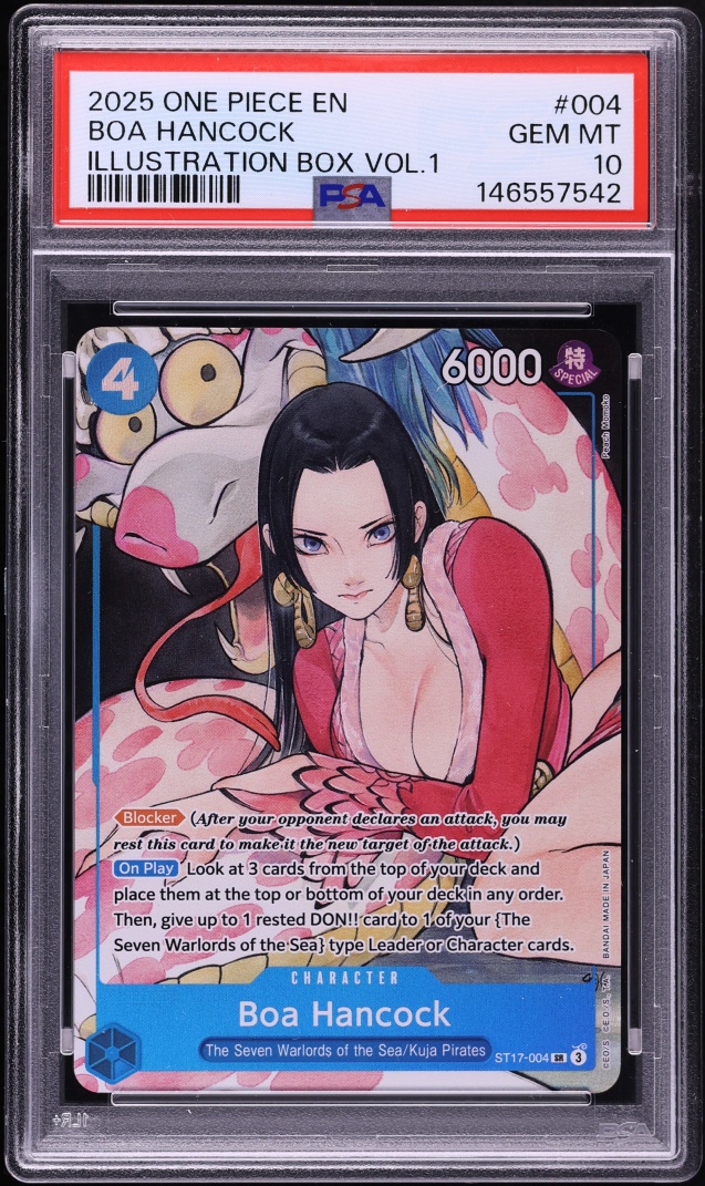 2025 One Piece Promo Illustration Box Volume 1 SR Boa Hancock #ST17-004 PSA 10 GEM MINT