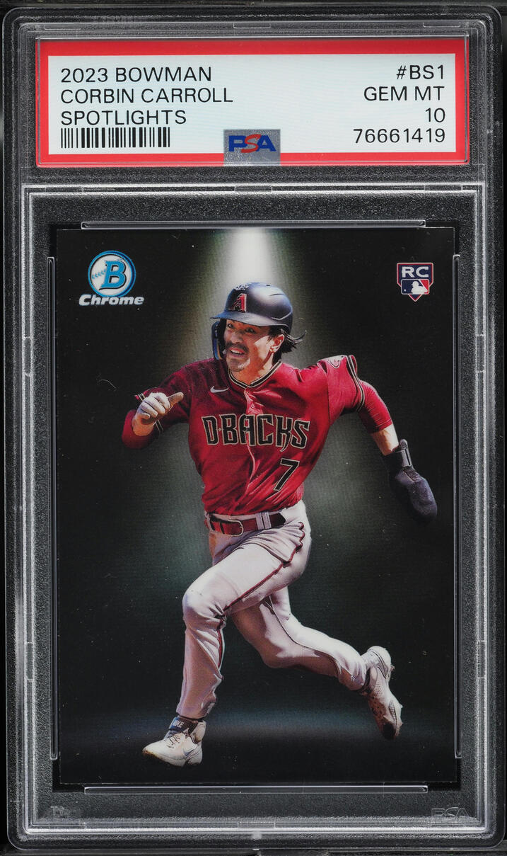 2023 Bowman Spotlights #BS-1 Corbin Carroll Rookie Baseball Card - Near Mint/Mint In Top Loader