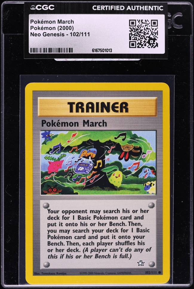 2000 Pokemon Neo Genesis Pokemon March #102 CGC AUTH