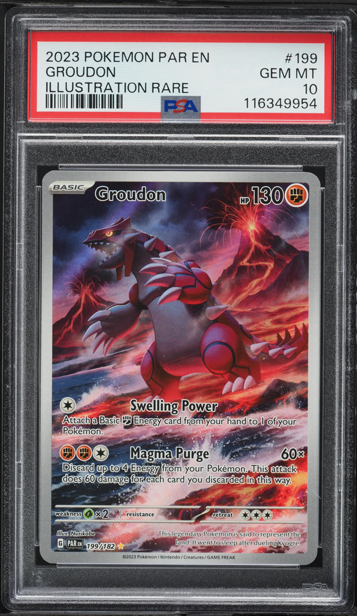 2023 Pokemon Scarlet & Violet Paradox Rift IR Groudon #199 PSA 10 GEM MINT
