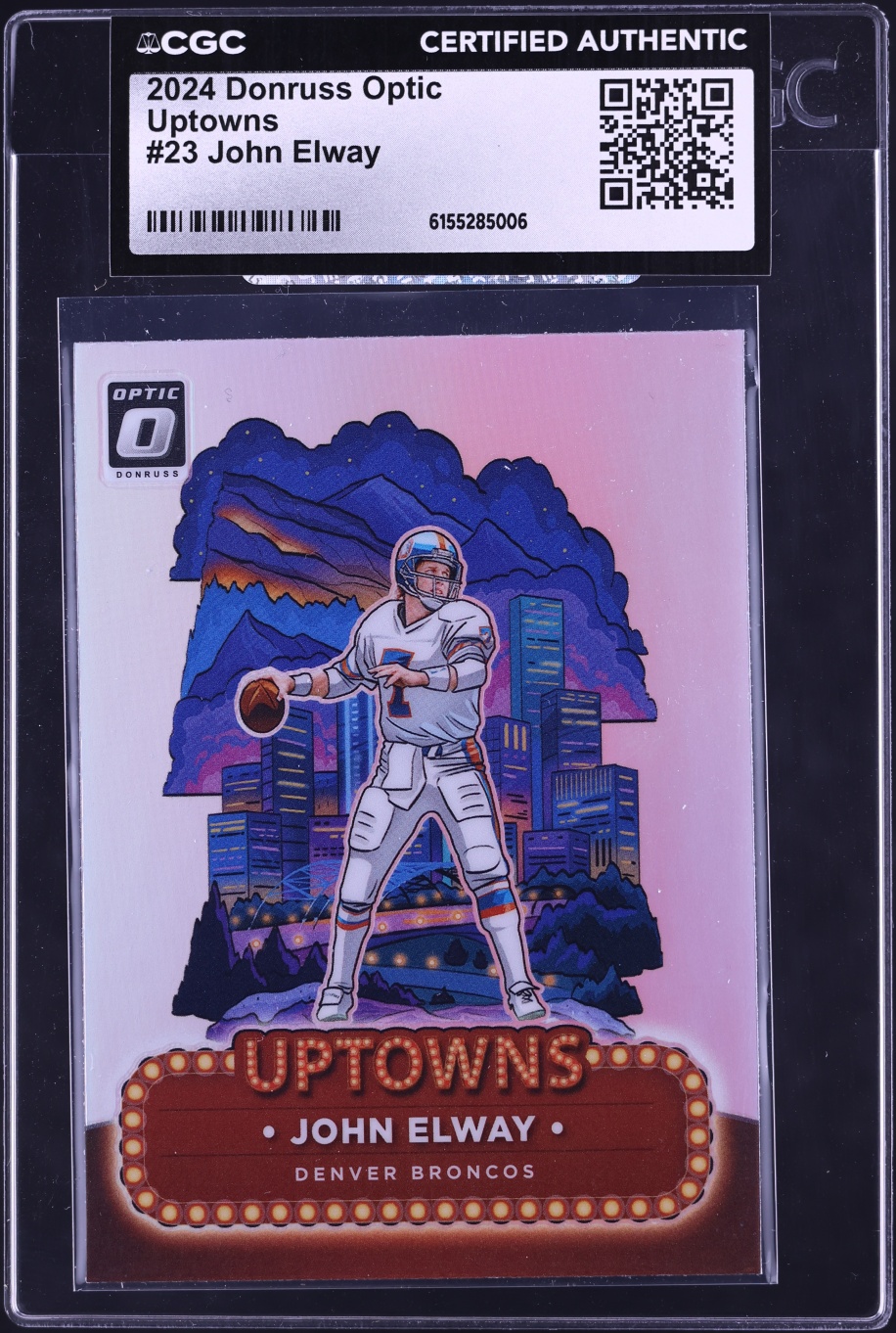 2024 Donruss Optic Uptowns Prizm John Elway #23 CGC AUTH