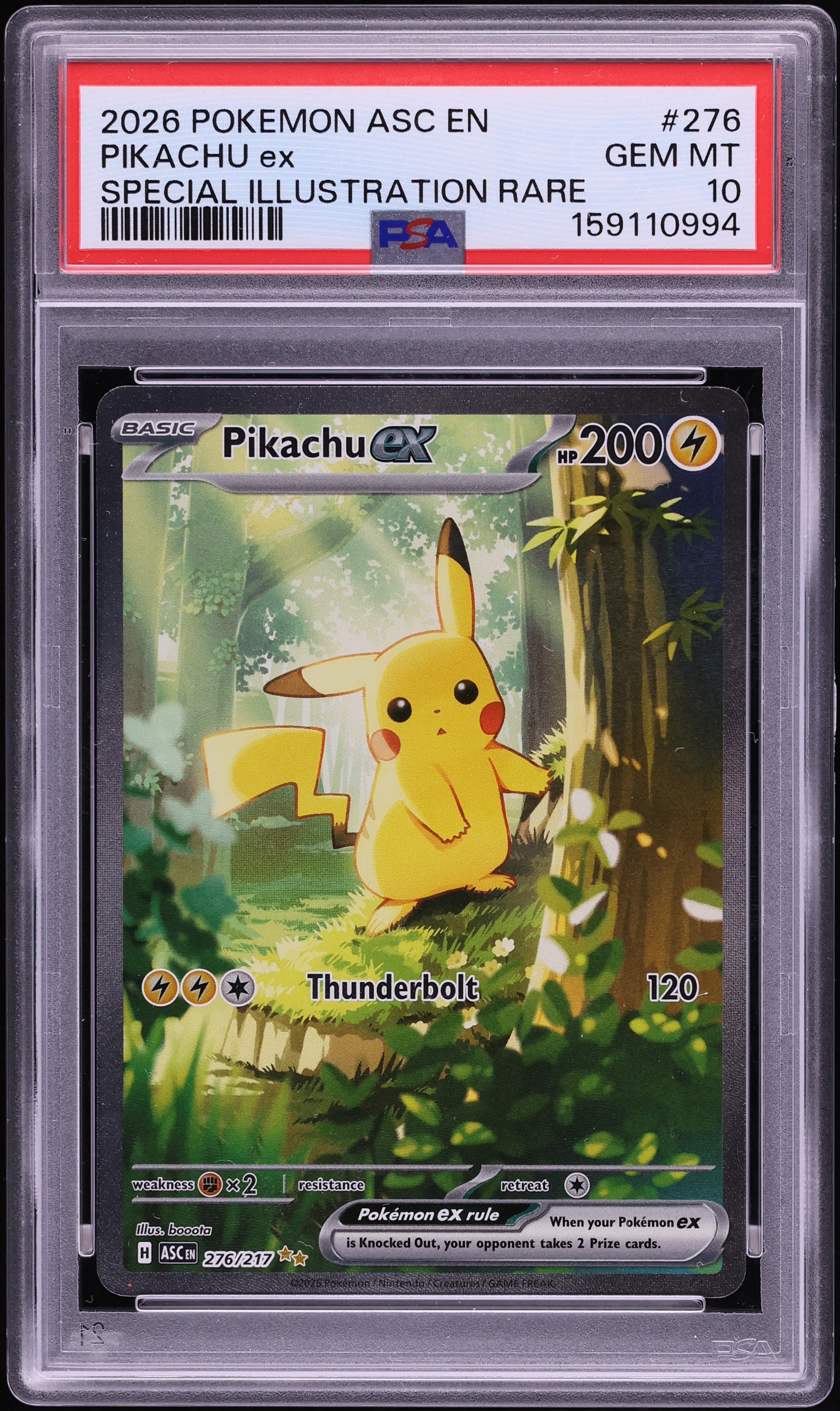 2026 Pokemon Mega Evolution Ascended Heroes SIR Pikachu ex #276 PSA 10 GEM MINT