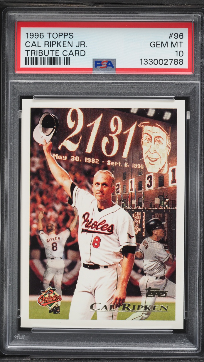 1996 Topps Tribute Cal Ripken Jr. #96 PSA 10 GEM MINT