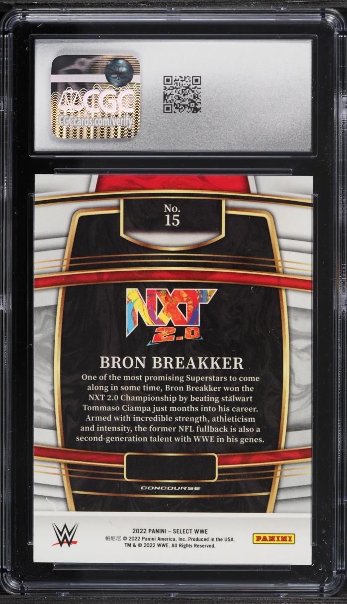 2022 Select Concourse WWE Bron Breakker ROOKIE #15 CGC 10 GEM MINT