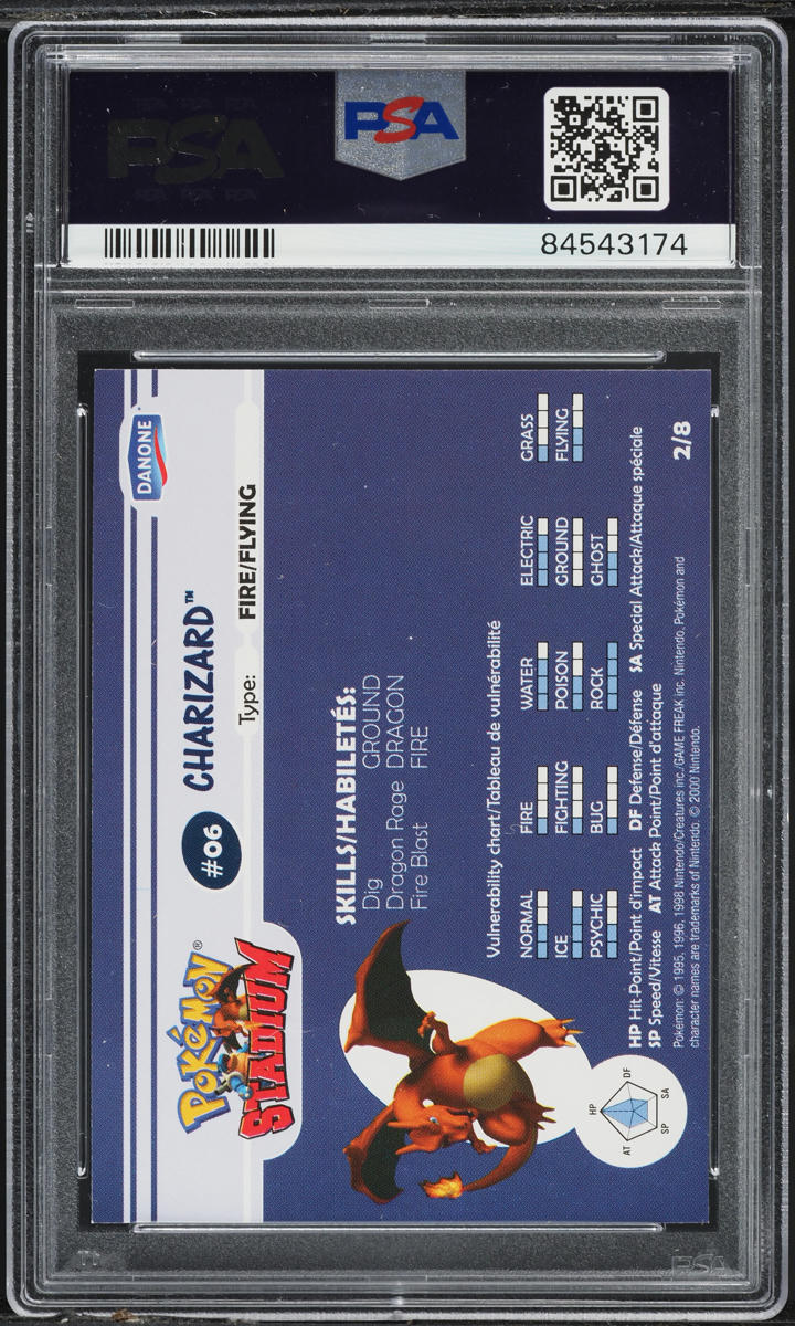 2000 Pokemon Danone Stadium Tip Shiny Charizard #2 PSA 9 MINT