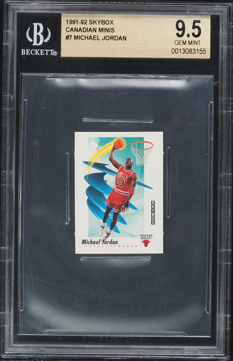 1991 Skybox Canadian Minis Michael Jordan #7 BGS 9.5 GEM MINT