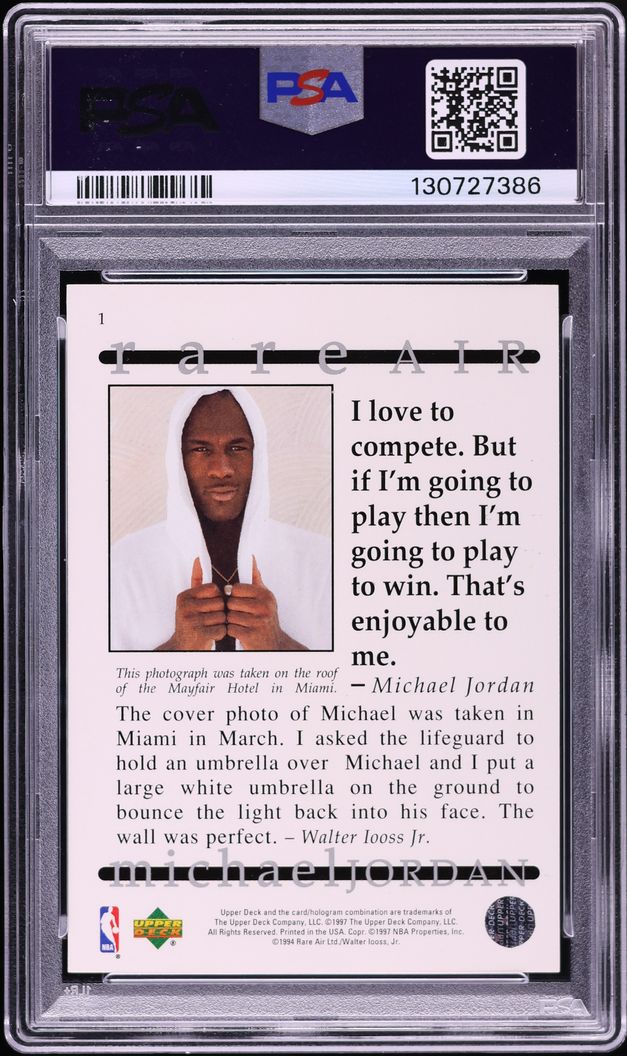 1997 Upper Deck Rare Air Michael Jordan #1 PSA 8 NM-MT
