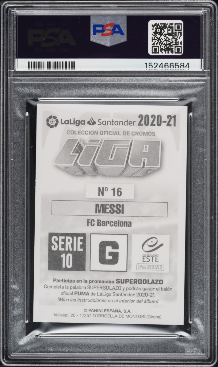 2020 Panini Colecciones Este Spanish La Liga Serie 10 Lionel Messi #16 PSA 9 MINT
