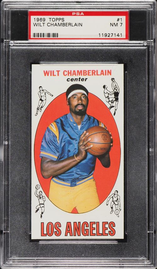 1969 Topps Basketball Wilt Chamberlain #1 PSA 7 NRMT - Main Image