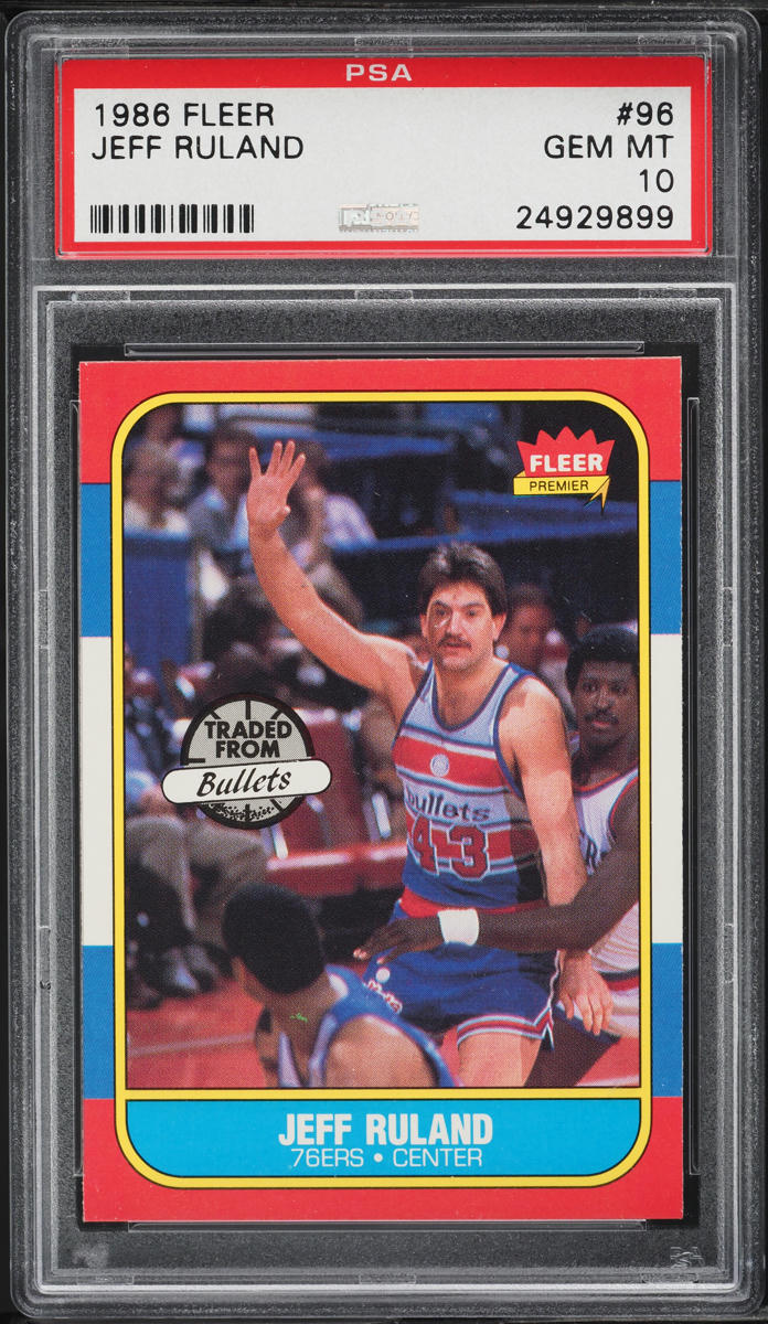 1986 Fleer Basketball Jeff Ruland #96 PSA 10 GEM MINT