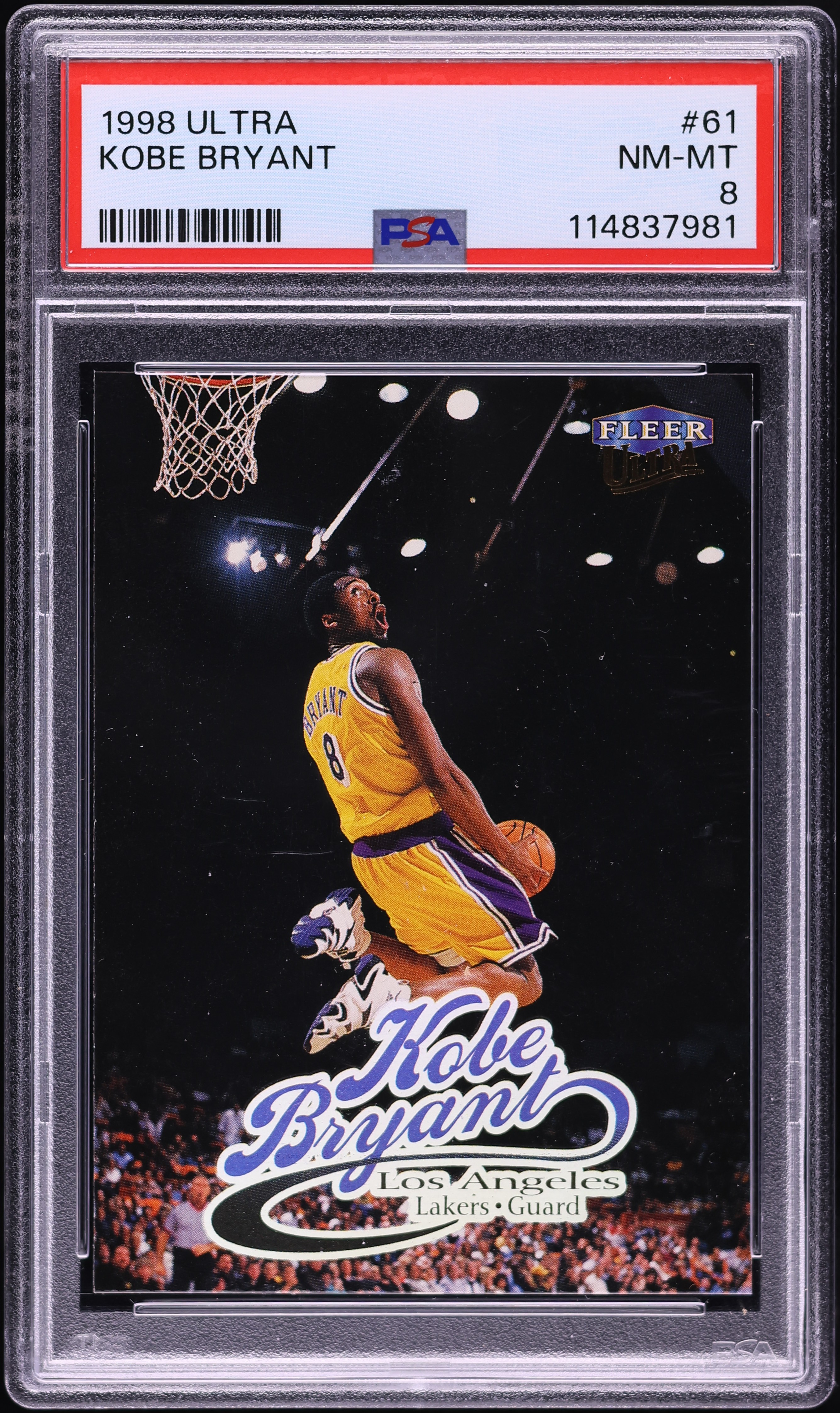 1998 Ultra Basketball Kobe Bryant #61 PSA 8 NM-MT on Fanatics Collect
