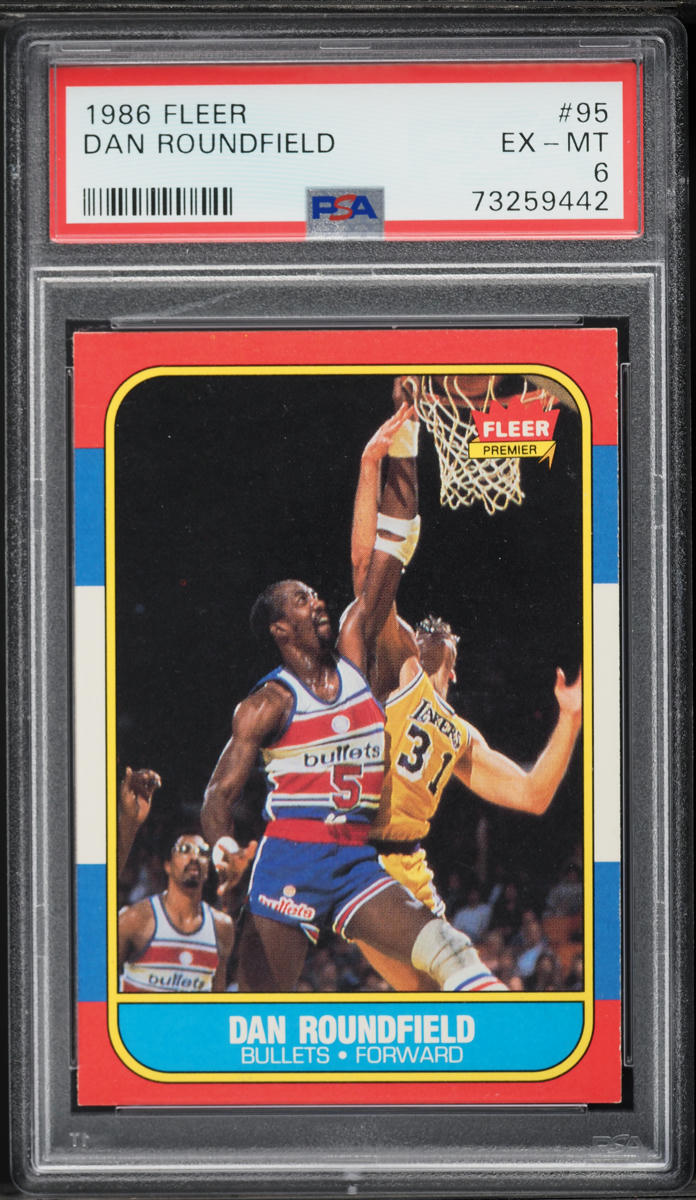 1986 Fleer Basketball Dan Roundfield #95 PSA 6 EXMT