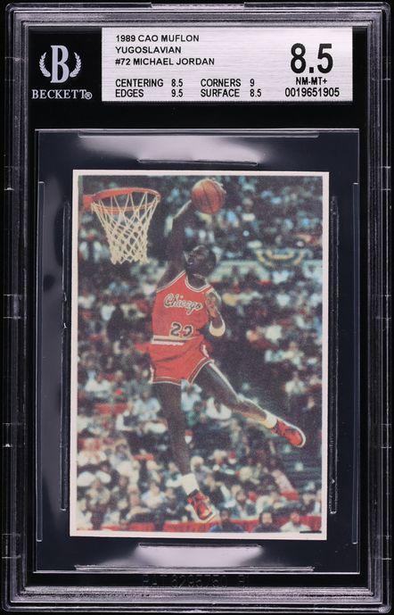 1989 Cao Muflon Yugoslavian Michael Jordan #72 BGS 8.5 NM-MT+