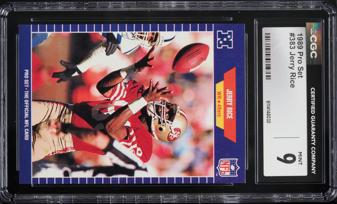 1989 Pro Set Football Jerry Rice #383 CGC 9 MINT