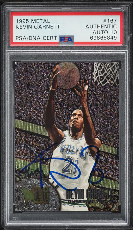 1995 Metal Basketball Kevin Garnett #167 PSA 9 MINT on Fanatics