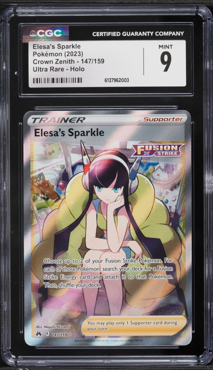 2023 Pokemon Sword & Shield Crown Zenith Full Art Elesa's Sparkle #147 CGC 9 MINT