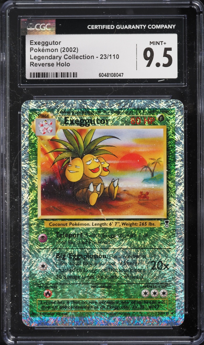 2002 Pokemon Legendary Collection Reverse Holo Exeggutor #23 CGC 9.5 MINT+