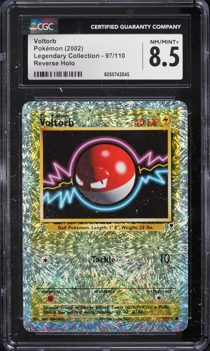 2002 Pokemon Legendary Collection Reverse Holo Voltorb #97 CGC 8.5 NM-MT+
