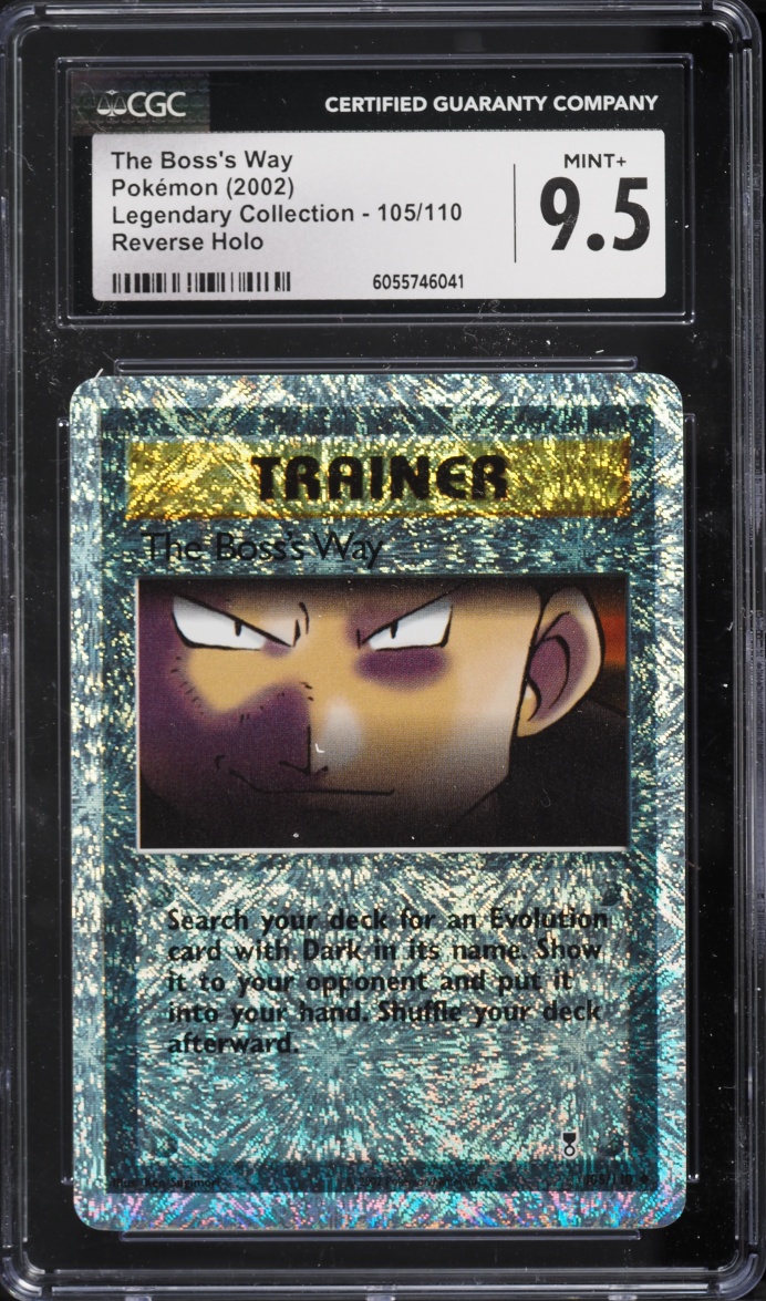 2002 Pokemon Legendary Collection Reverse Holo The Boss's Way #105 CGC 9.5 MINT+