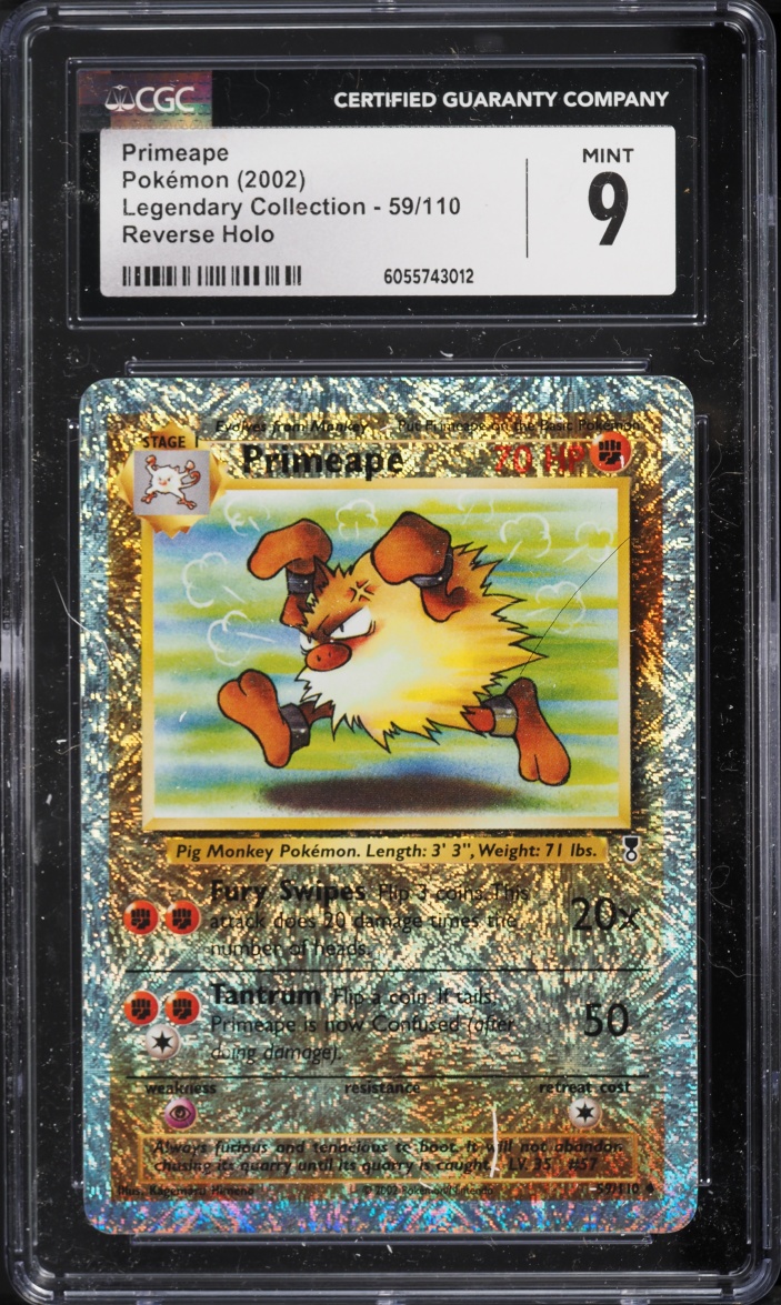 2002 Pokemon Legendary Collection Reverse Holo Primeape #59 CGC 9 MINT