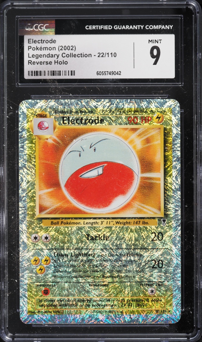 2002 Pokemon Legendary Collection Reverse Holo Electrode #22 CGC 9 MINT
