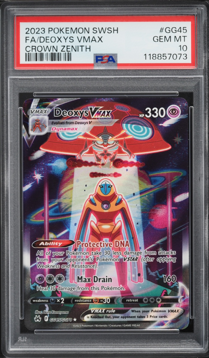2023 Pokemon Sword & Shield Crown Zenith Alt Art Deoxys VMAX #GG45 PSA 10 GEM MINT
