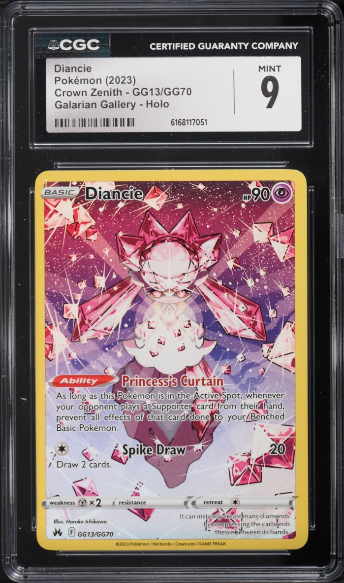 2023 Pokemon Sword & Shield Crown Zenith Galarian Gallery Full Art Diancie #GG13 CGC 9 MINT