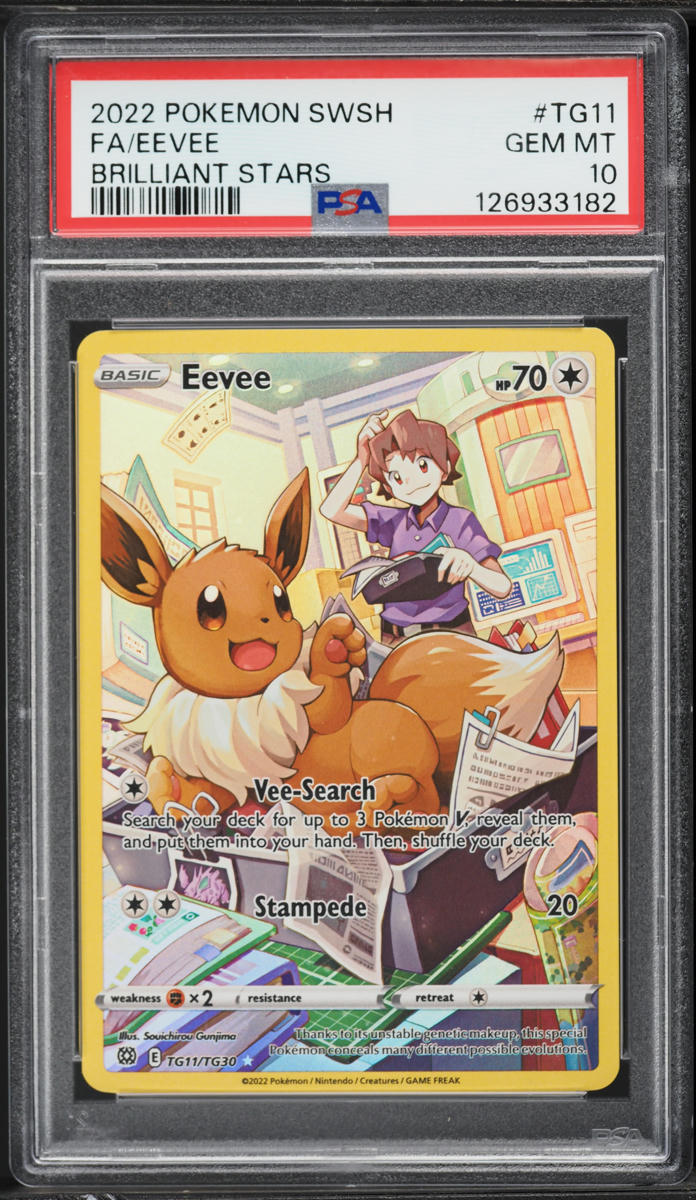 2022 Pokemon Sword & Shield Brilliant Stars TG Eevee #TG11 PSA 10 GEM MINT