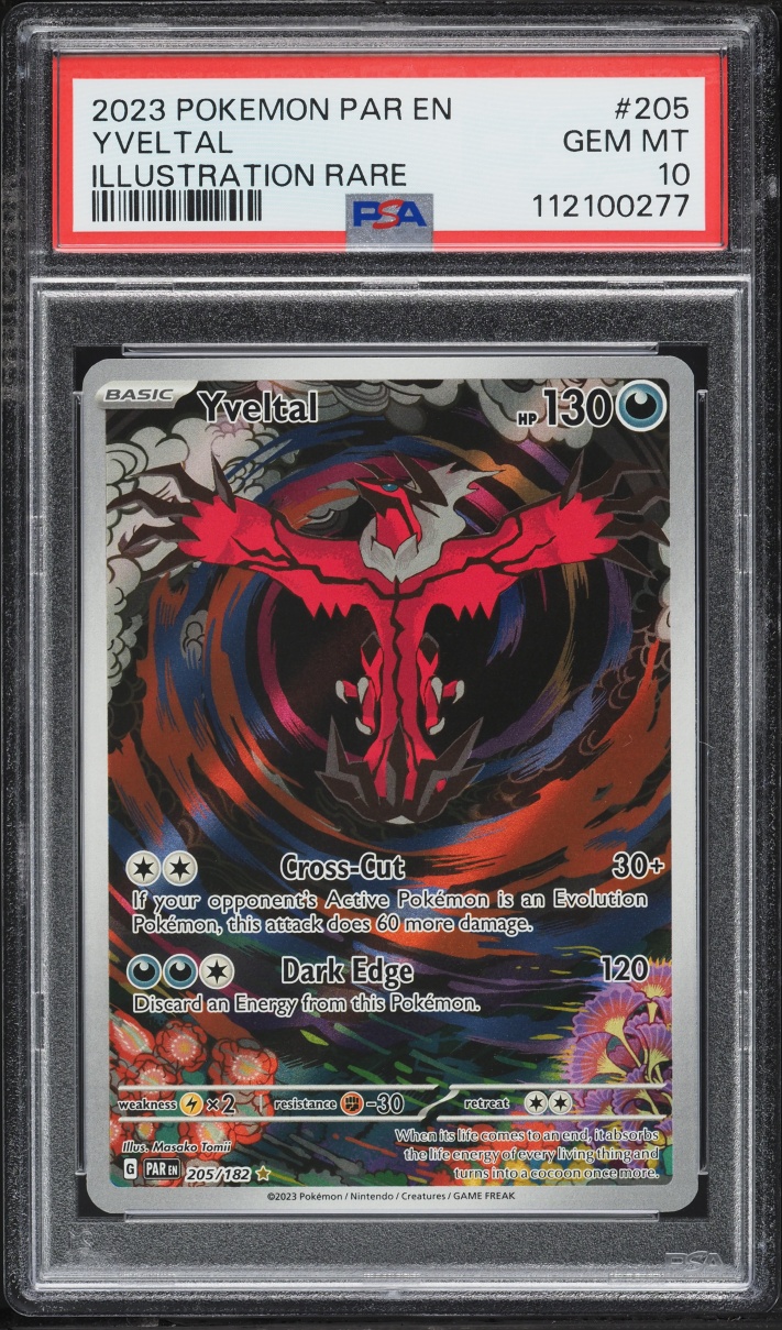 2023 Pokemon Scarlet & Violet Paradox Rift IR Yveltal #205 PSA 10 GEM MINT