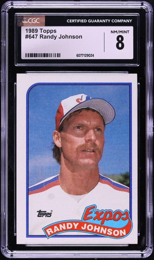 1989 Topps Randy Johnson ROOKIE #647 CGC 8 NM-MT