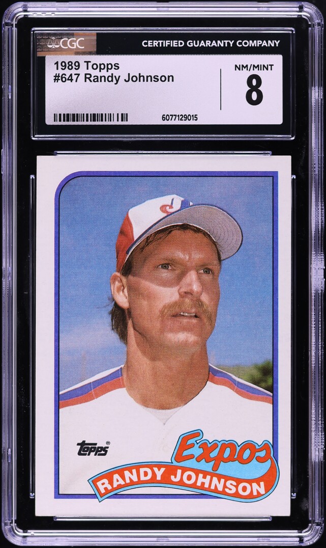 1989 Topps Randy Johnson ROOKIE #647 CGC 8 NM-MT
