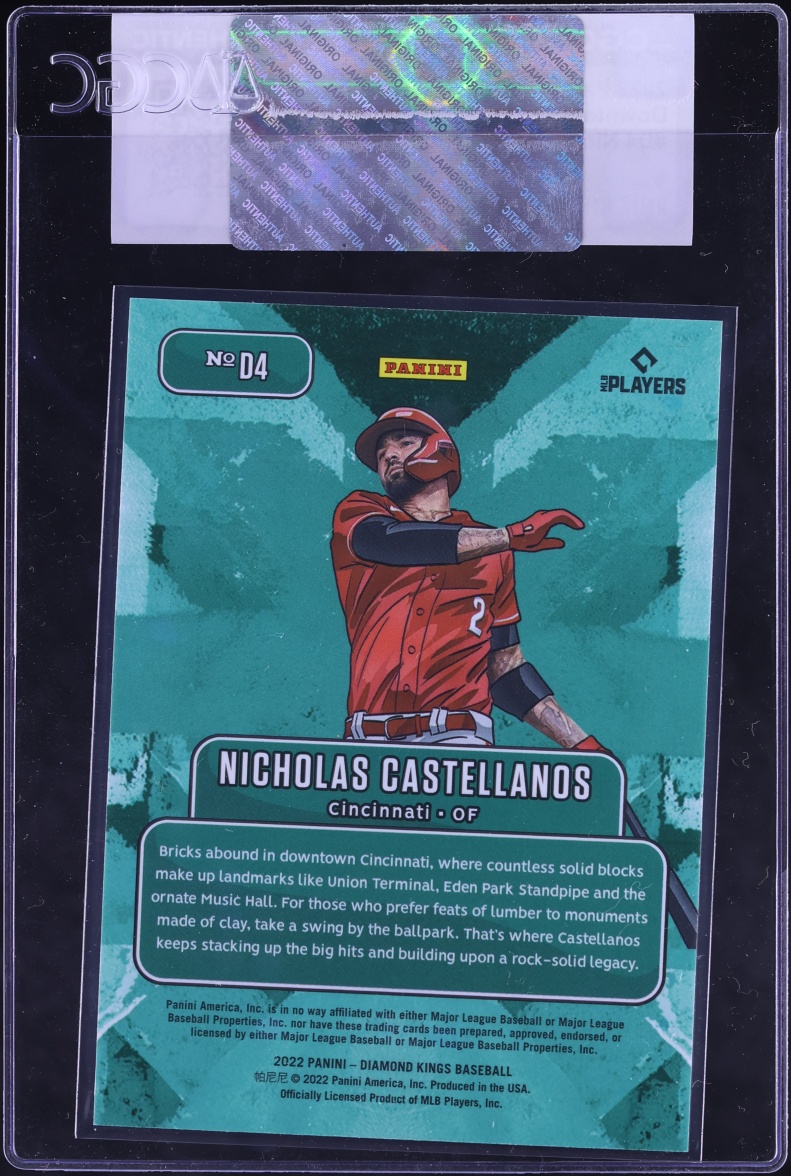 2022 Panini Diamond Kings Downtown Nicholas Castellanos #D4 CGC AUTH