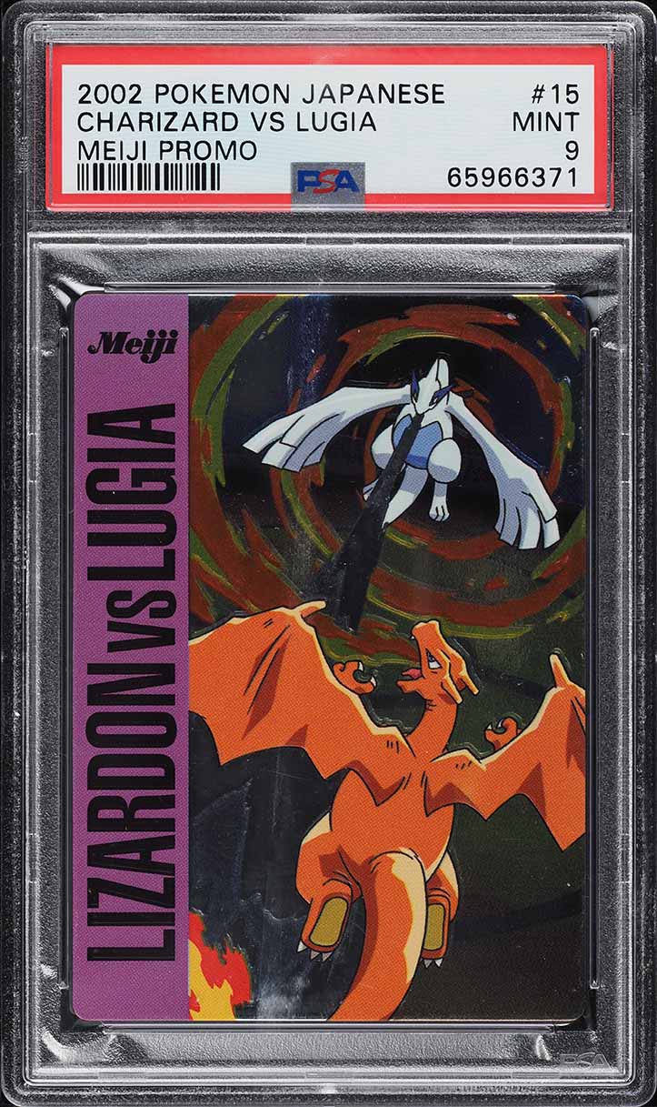 2002 Pokemon Japanese Meiji Promo Charizard Vs Lugia #15 PSA 9 MINT