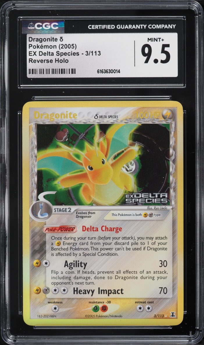2005 Pokemon EX Delta Species Reverse Holo Dragonite #3 CGC 9.5 MINT+