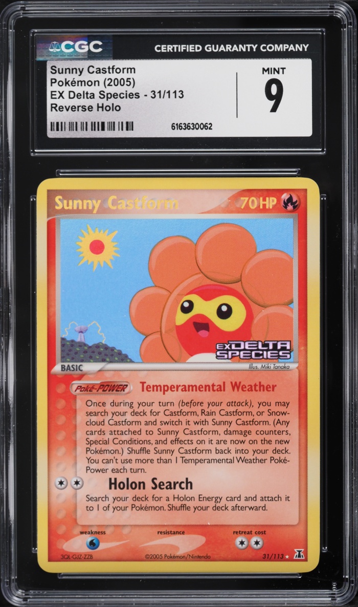 2005 Pokemon EX Delta Species Reverse Holo Sunny Castform #31 CGC 9 MINT