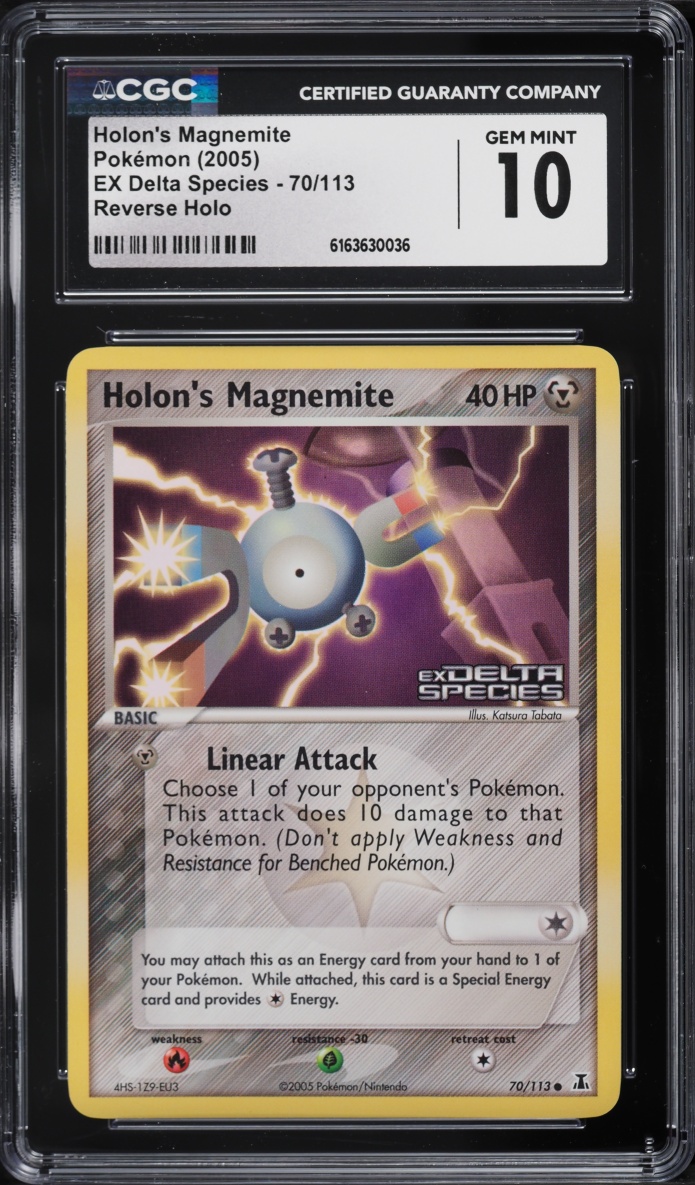 2005 Pokemon EX Delta Species Reverse Holo Holon's Magnemite #70 CGC 10 GEM MINT