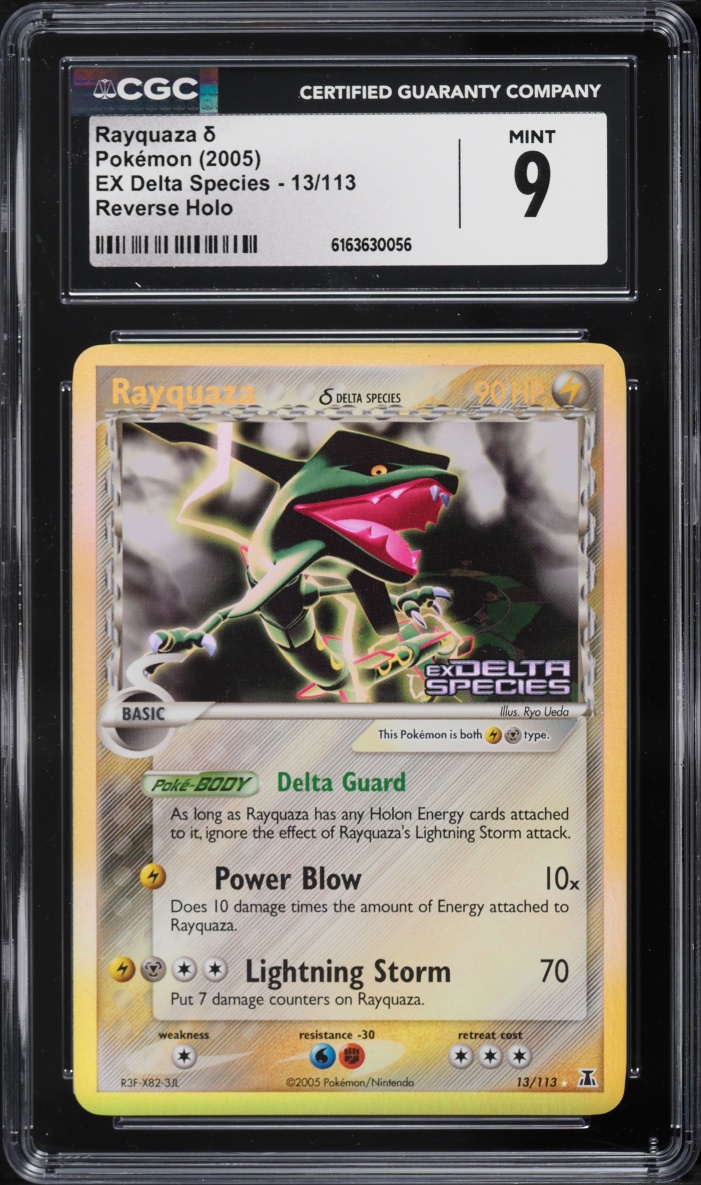 2005 Pokemon EX Delta Species Reverse Holo Rayquaza #13 CGC 9 MINT