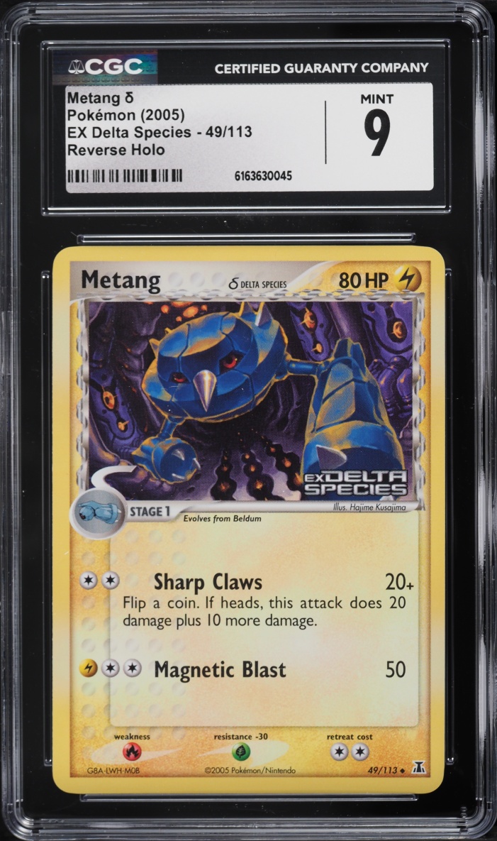 2005 Pokemon EX Delta Species Reverse Holo Metang #49 CGC 9 MINT