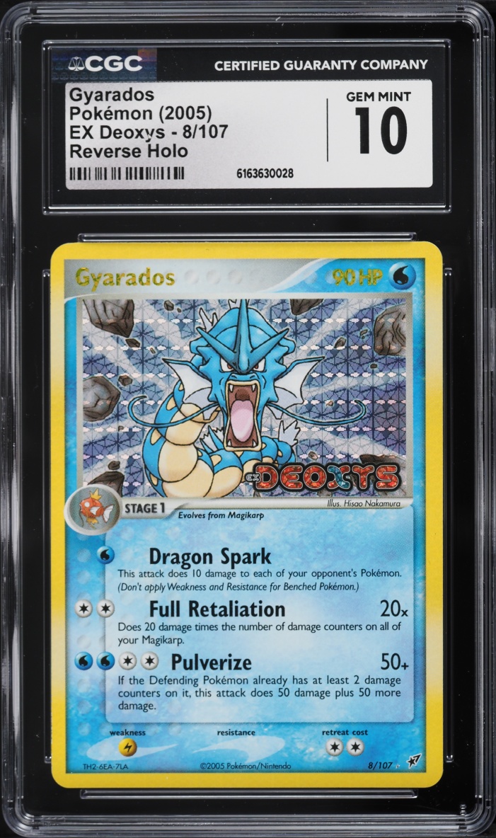 2005 Pokemon EX Deoxys Reverse Holo Gyarados #8 CGC 10 GEM MINT